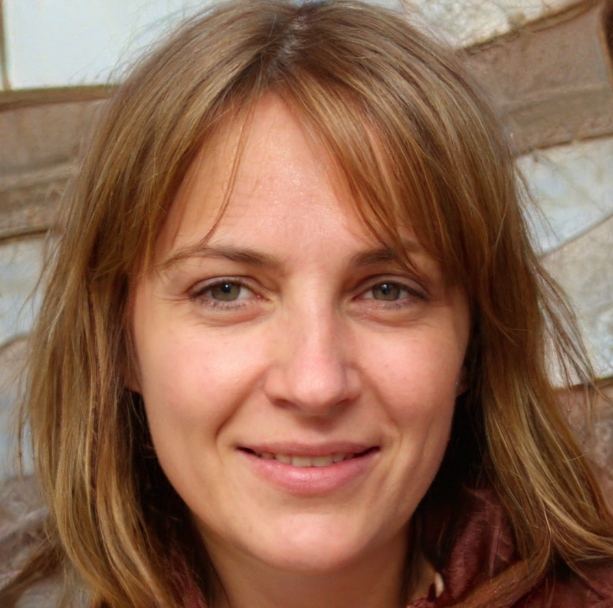 vrouw donkerblond haar