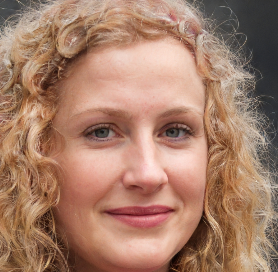 Vrouw met blonde krullen