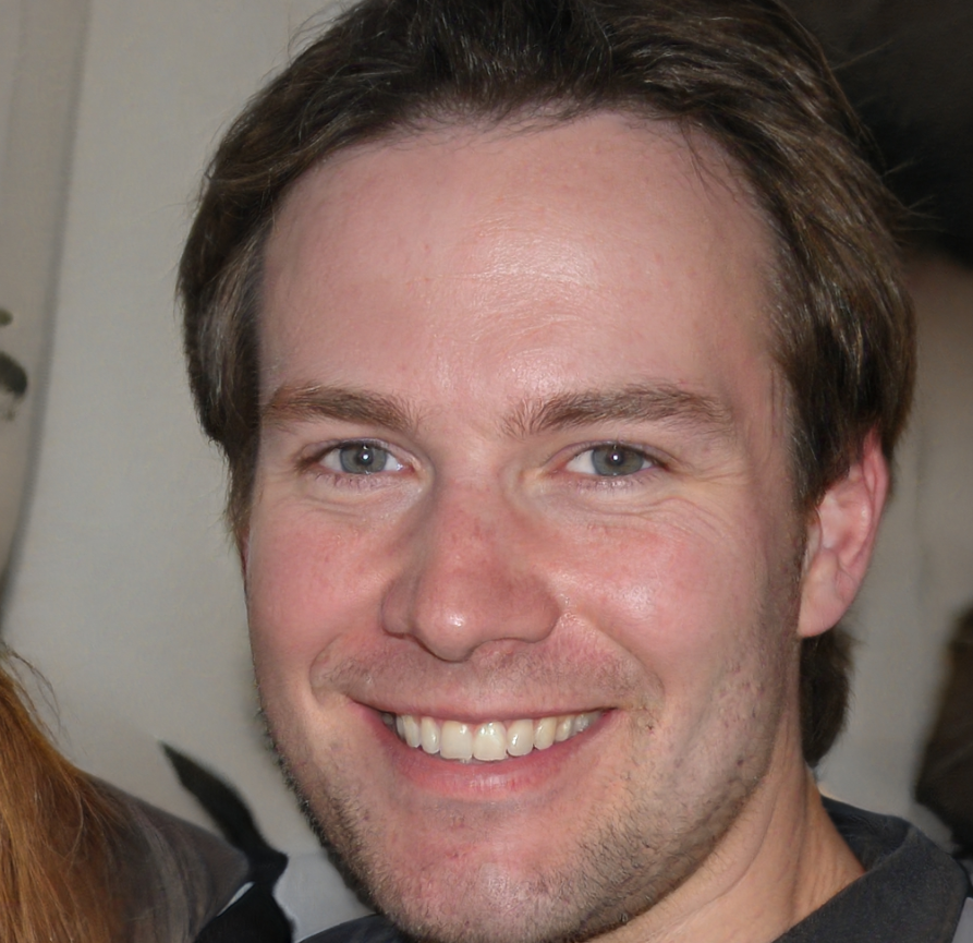 Man met bruin haar