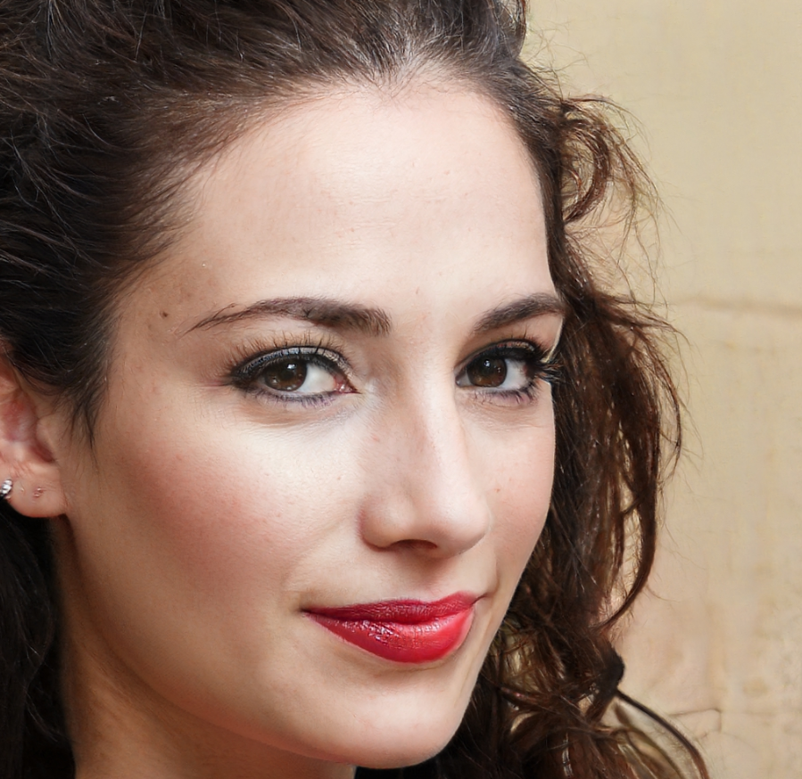 Vrouw met rode lippenstift