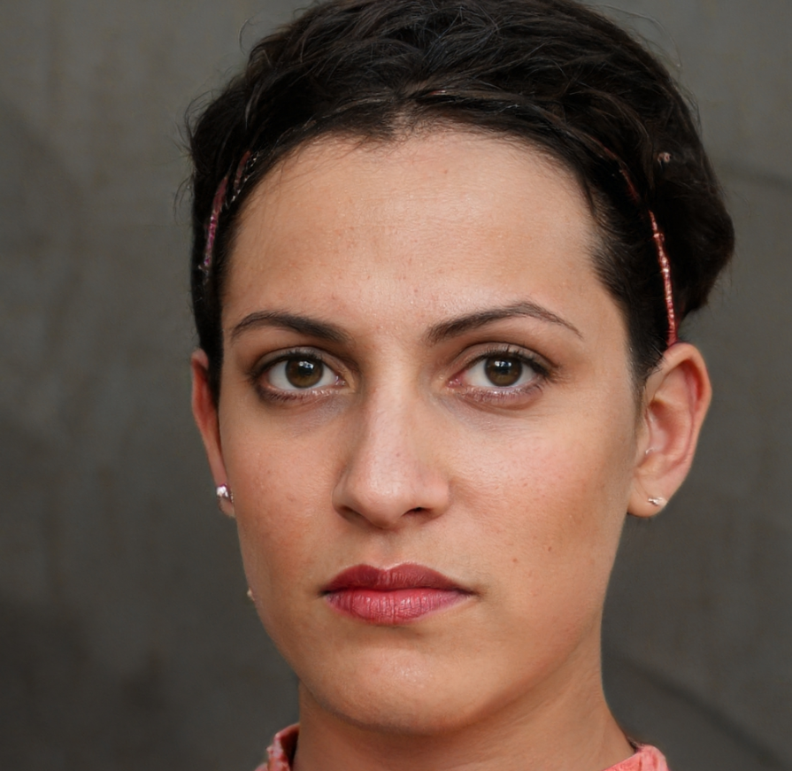 Vrouw met donker haar