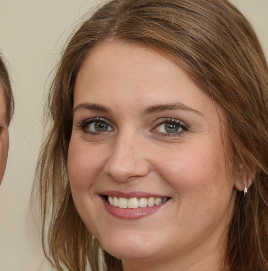 vrouw met donkerblond haar