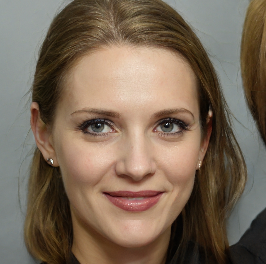 vrouw met donkerblond haar