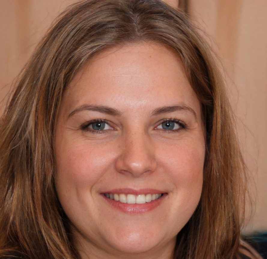 vrouw donkerblond haar