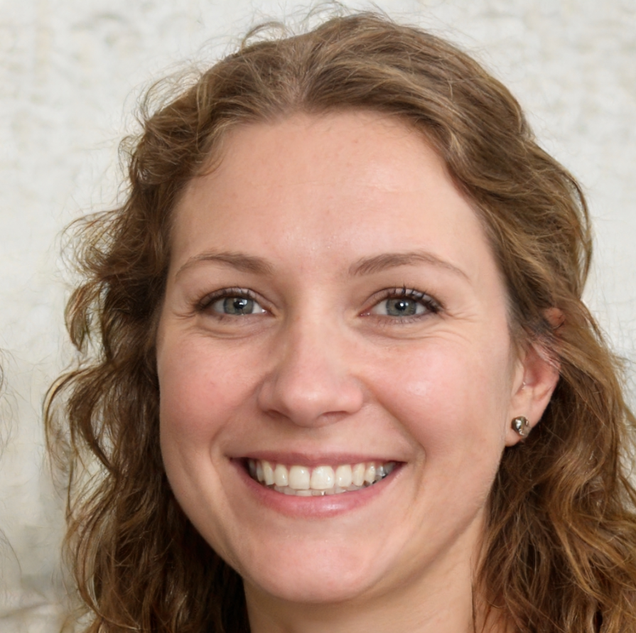 Vrouw met krullend haar