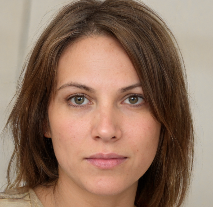vrouw bruin haar