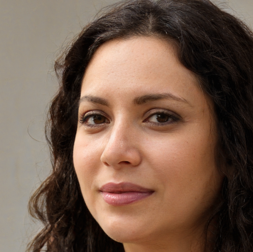 Vrouw met donker golvend haar