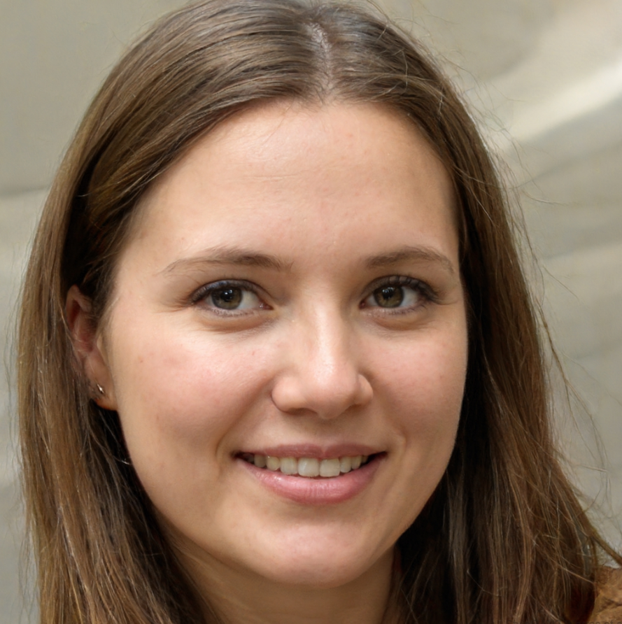 Vrouw met bruin stijl haar