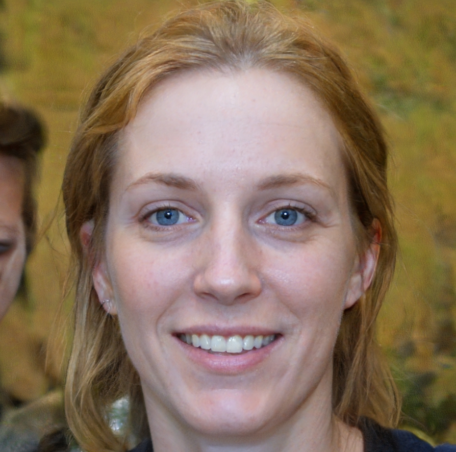 vrouw blond haar lach
