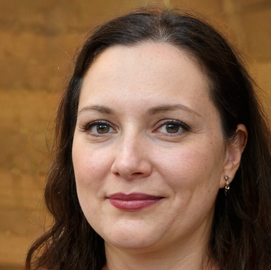 vrouw met donker haar en lippenstift