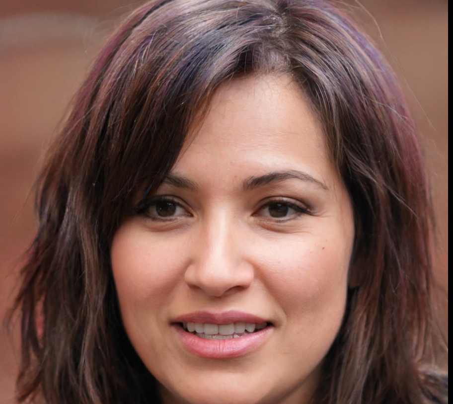 vrouw bruin haar make-up