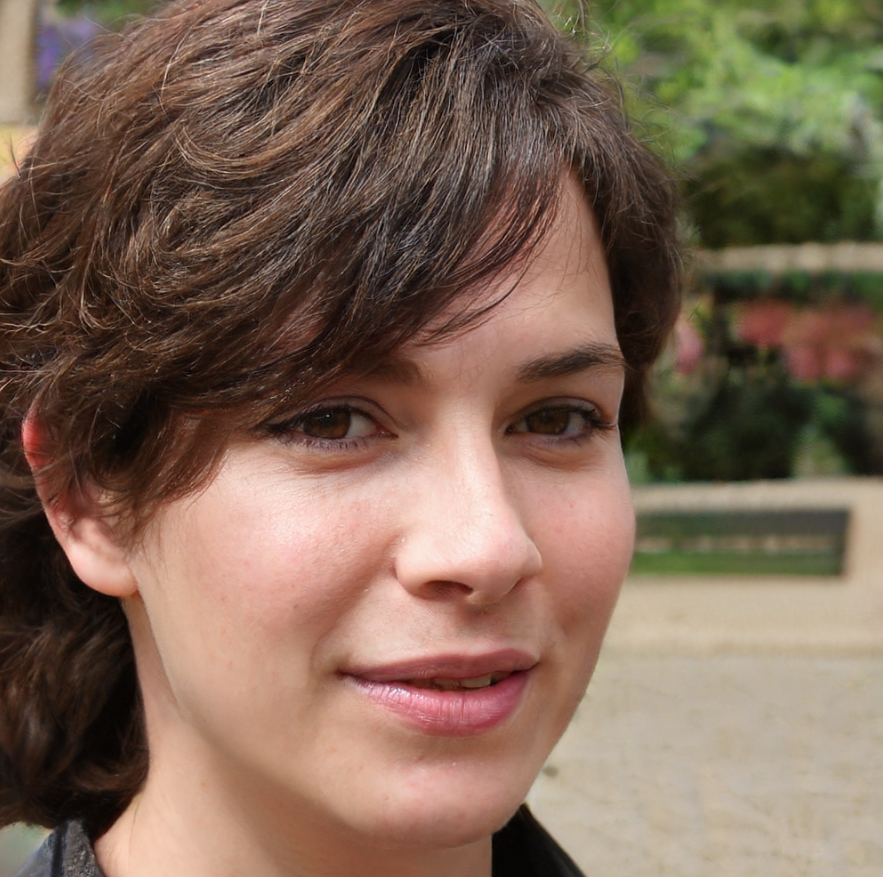 Vrouw met bruin kort haar