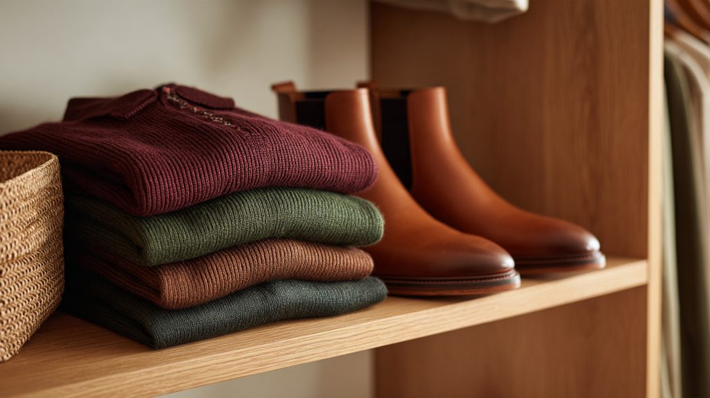 Polo stylen in herfstkleuren